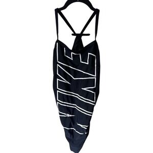 Nike One Piece Logo Cut Put Swimsuit Spell out Women's size 10/36